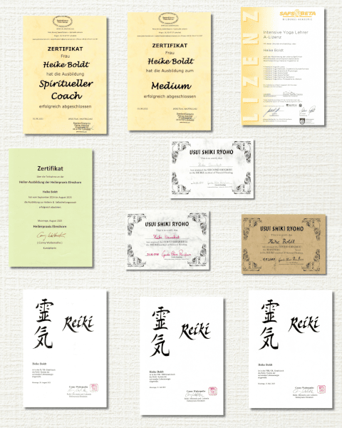 Foto von Zertifikaten